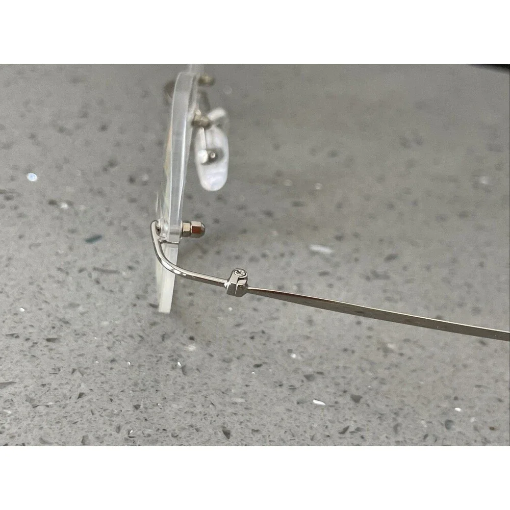 Eyebuydirect Market 53-17-136 C2 Silver Metal Eyeglasses FRAMES ONLY